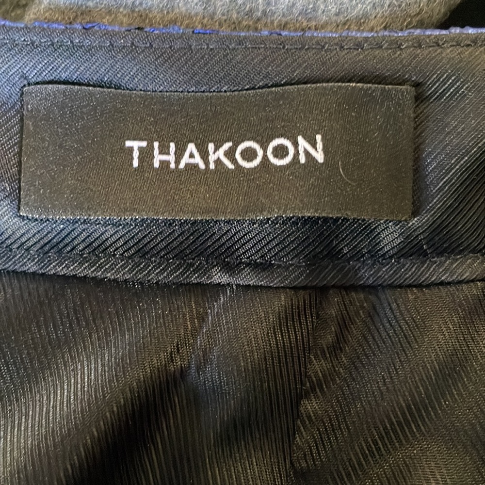 THAKOON textured pencil skirt. The most beautiful cobalt blue and black weave. - Picture 4 of 7